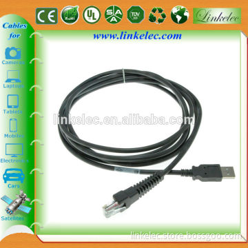 Straight/Coiled Barcode Scanner Cable USB RJ45 RS232 PS2 cable